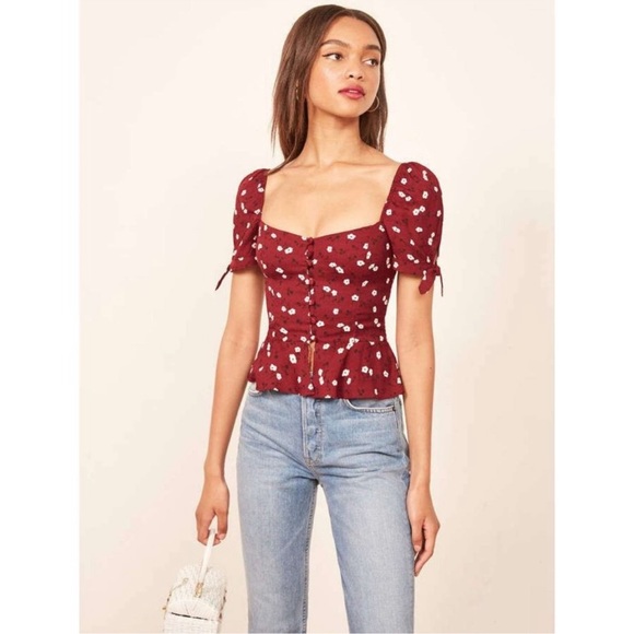 Reformation Tops - Reformation Holland Top in Western
